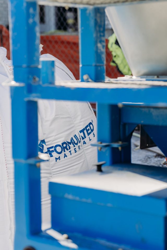 Formulated Materials supersack loaded on the GC-1 batch plant